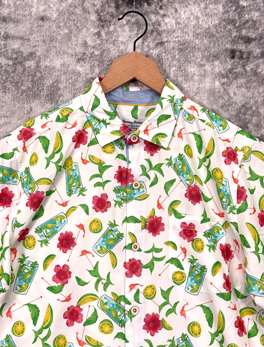 Tommy Bahama Mojito Bay Shirt Medium Mens Cocktail Print